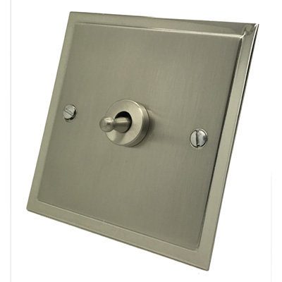 Duo Premier Satin Nickel Dimmer and Toggle Switch Combination