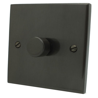 Edwardian Classic Bronze Dimmer and Toggle Switch Combination