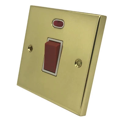 Edwardian Classic Polished Brass Cooker (45 Amp Double Pole) Switch
