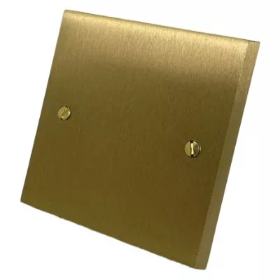 Edwardian Classic Satin Brass Blank Plate