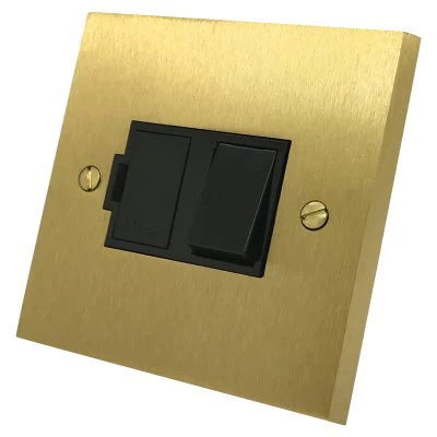 Edwardian Classic Satin Brass Switched Fused Spur