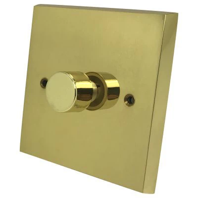 Edwardian Supreme Polished Brass Push Intermediate Light Switch