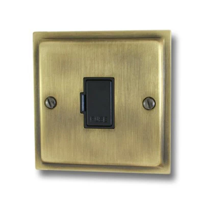 Elegance (Antique) Antique Brass Unswitched Fused Spur