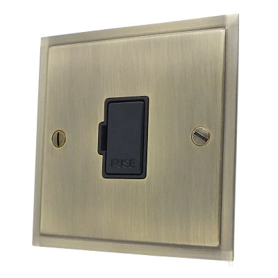 Elegance Elite Antique Brass Unswitched Fused Spur