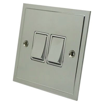 Elegance Elite Polished Chrome Intermediate Switch and Light Switch Combination