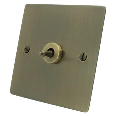 Elite Flat Antique Brass Toggle (Dolly) Switch