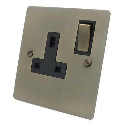 Elite Flat Antique Brass Sockets & Switches