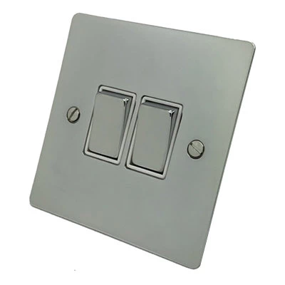 Elite Flat Polished Chrome Intermediate Switch and Light Switch Combination