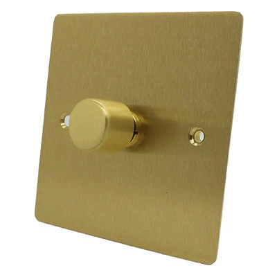 Elite Flat Satin Brass Push Light Switch