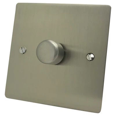 Elite Flat Satin Nickel Push Light Switch