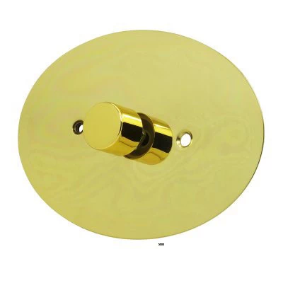 Ellipse Polished Brass Push Light Switch
