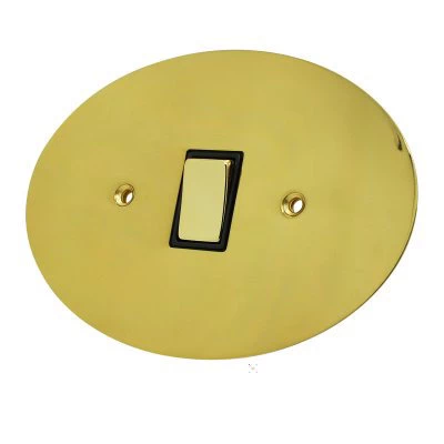 Ellipse Polished Brass Light Switch