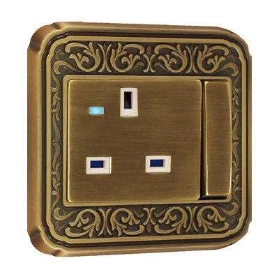 Emporio Ornate Antique Brass Sockets & Switches
