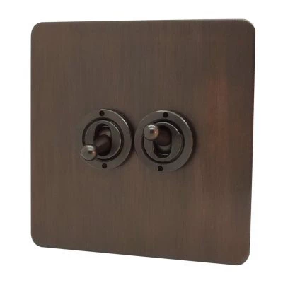 Executive Cocoa Bronze Intermediate Toggle Switch and Toggle Switch Combination
