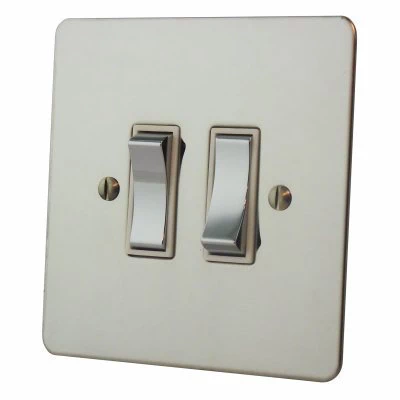 Executive Polished Chrome Dimmer and Light Switch Combination