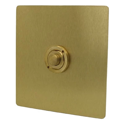 Executive Satin Brass Round Pin Unswitched Socket (For Lighting)