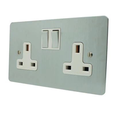 Executive Satin Chrome Dimmer and Light Switch Combination