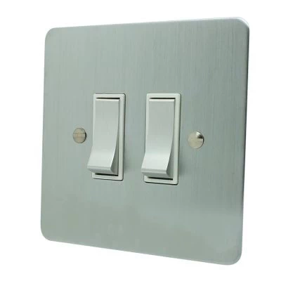 Executive Satin Chrome Time Lag Staircase Switch Combination