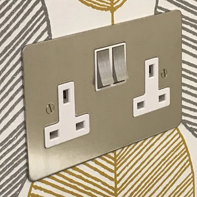 Executive Satin Nickel Dimmer and Light Switch Combination