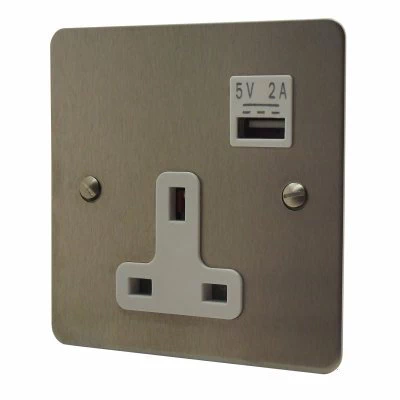 Executive Satin Stainless Steel Intermediate Toggle Switch and Toggle Switch Combination