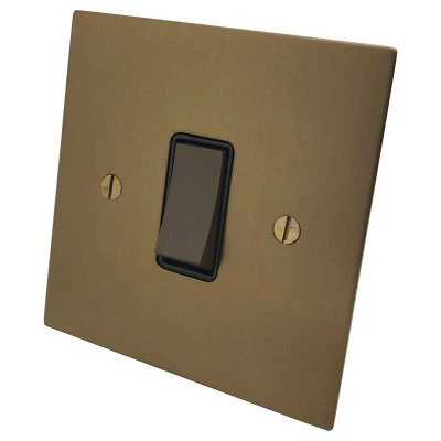 Executive Square Bronze Antique Unswitched Fused Spur