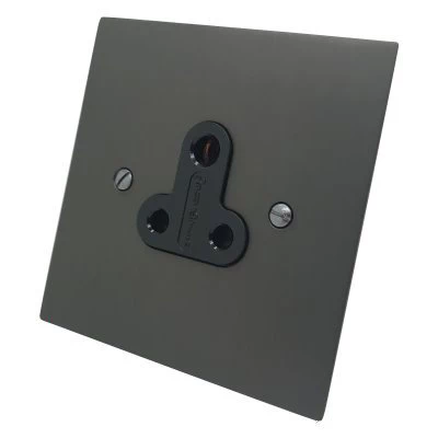 Executive Square Old Bronze Round Pin Unswitched Socket (For Lighting)
