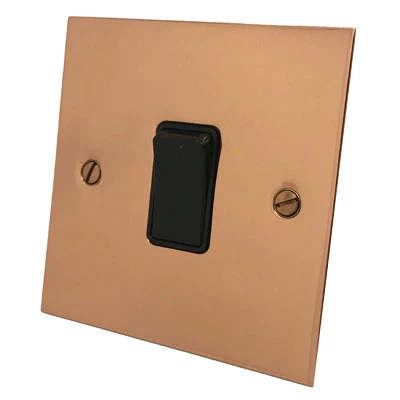 Executive Square Polished Copper Unswitched Fused Spur