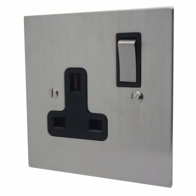 Executive Square Satin Nickel Sockets & Switches