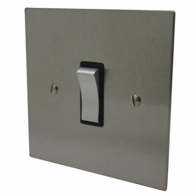 Executive Square Satin Stainless Steel Shaver Socket