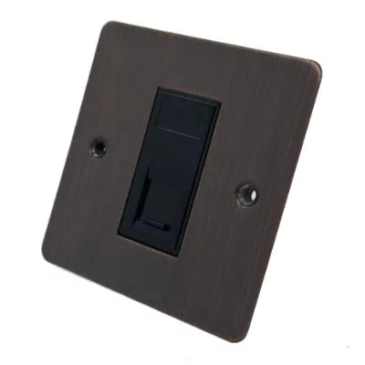 Flat Classic Antique Copper RJ45 Network Socket