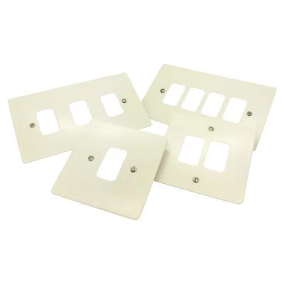 Flat Grid Matt White Grid Plates