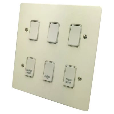 Flat Grid White Sockets & Switches