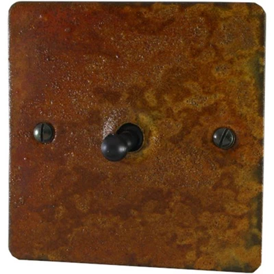 Flat Vintage Rust Toggle (Dolly) Switch