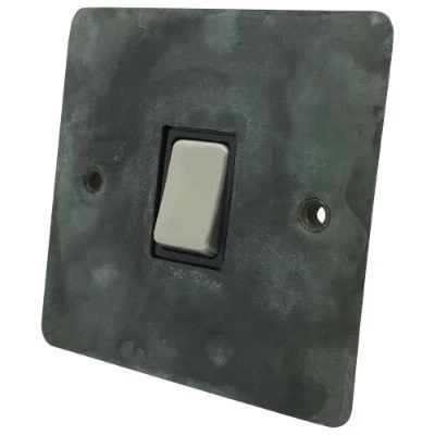 Flat Vintage Slate Round Pin Unswitched Socket (For Lighting)