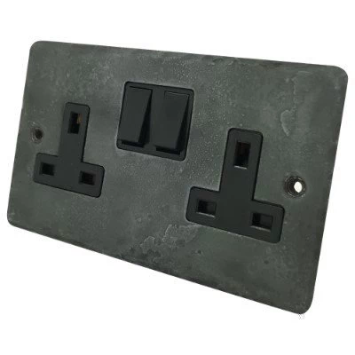 Flat Vintage Slate Switched Plug Socket