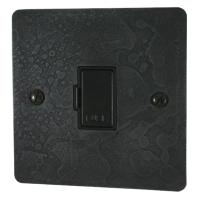Flat Vintage Slate Unswitched Fused Spur