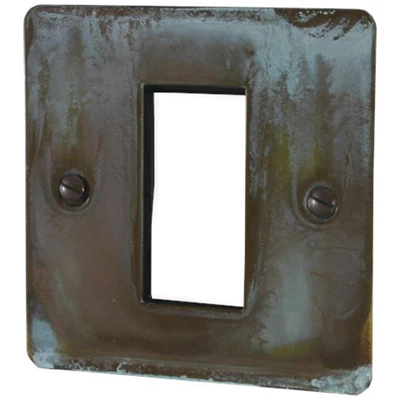 Flat Vintage Weathered Copper Modular Plate
