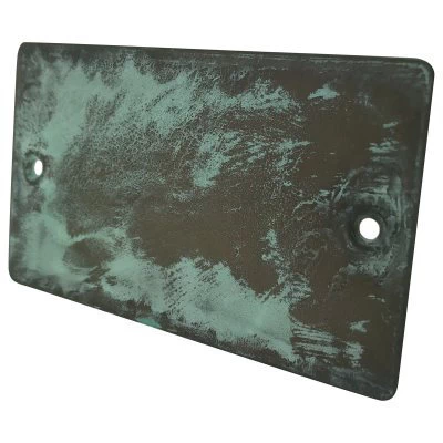 Flat Vintage Weathered Copper Blank Plate