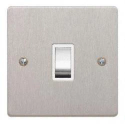 Flatplate Brushed Steel 20 Amp Switch