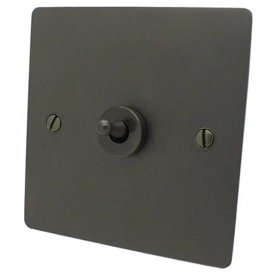 Flatplate Supreme Old Bronze Toggle (Dolly) Switch
