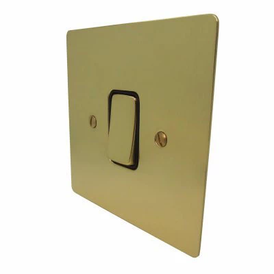 Flatplate Supreme Polished Brass Unswitched Fused Spur