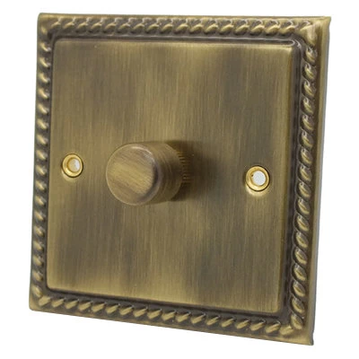 Georgian Antique Brass: Push Light Switch