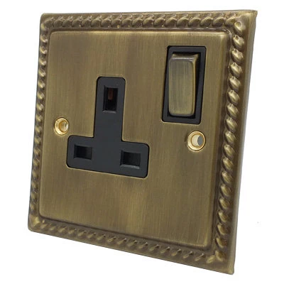 Georgian Antique Brass Toggle (Dolly) Switch