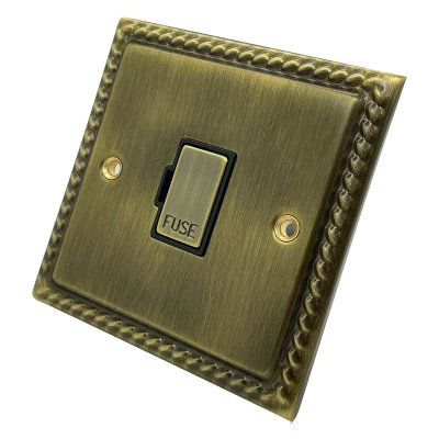 Georgian Antique Brass Unswitched Fused Spur
