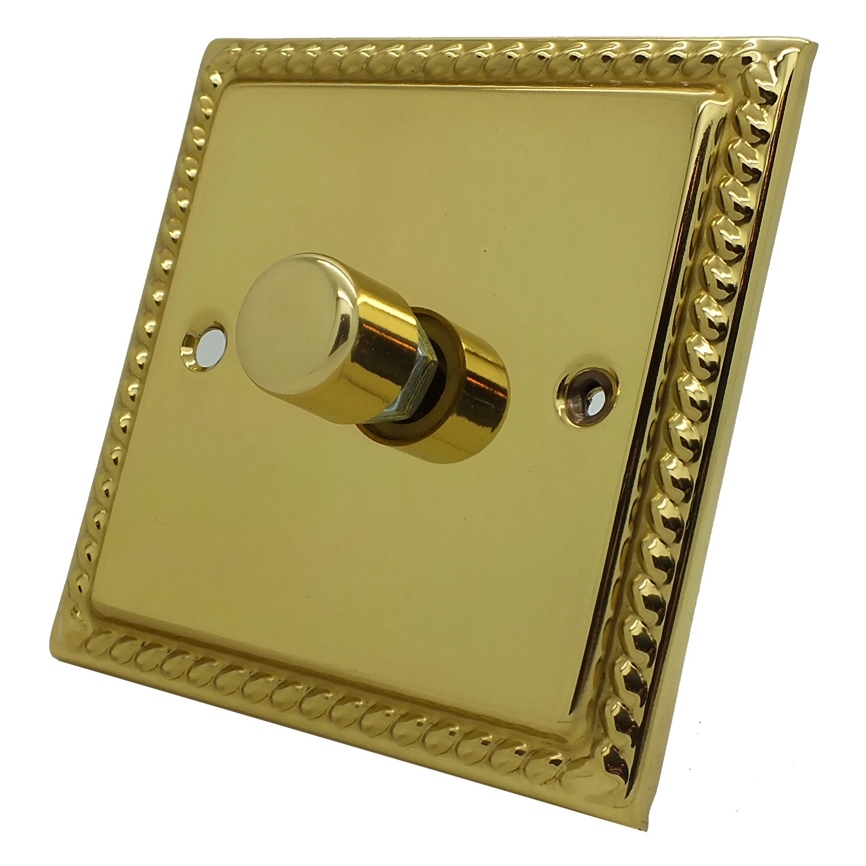 Georgian Polished Brass Push Light Switch