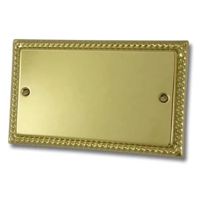 Georgian Polished Brass Blank Plate