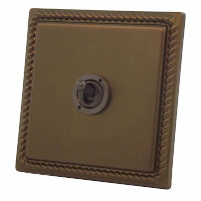 Georgian Premier Bronze Antique Toggle (Dolly) Switch