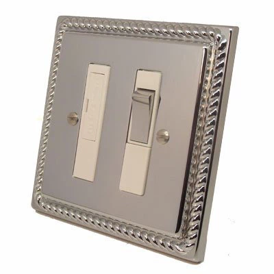 Georgian Premier Polished Chrome Button Dimmer and Toggle Switch Combination