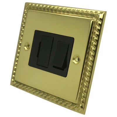 Georgian Classic Polished Brass Switched Fused Spur