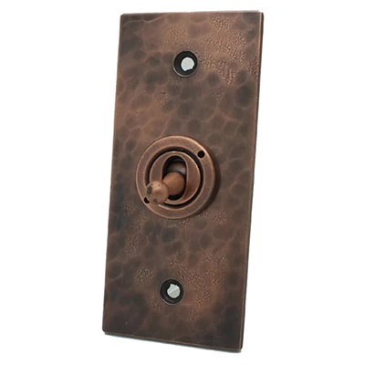 Hand Forged Hammered Copper Architrave Toggle Switches